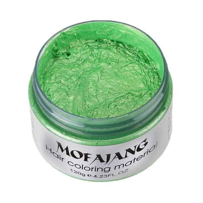Temporary hair dye mascara in a compact tube with precision applicator wand