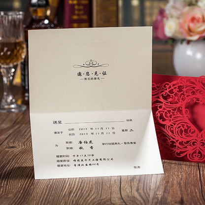 Personalized custom invitation card with elegant design and customizable details