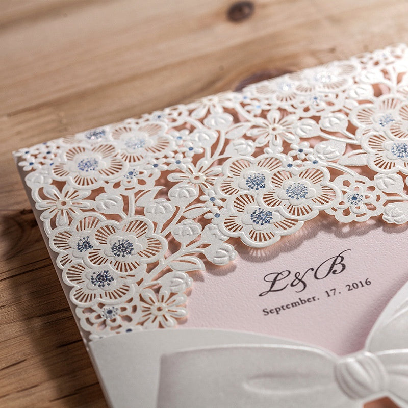 Personalized custom invitation card with elegant design and customizable text details