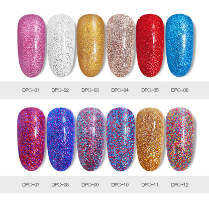 Laser glitter nail powder jar by My Store with shimmering holographic sparkle for nail art