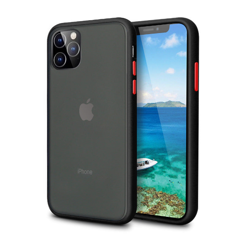 Transparent color contrast iPhone case compatible with Apple