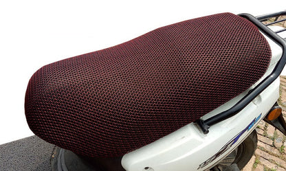 Scooter cushion cover in a simple fabric design, shown from the front