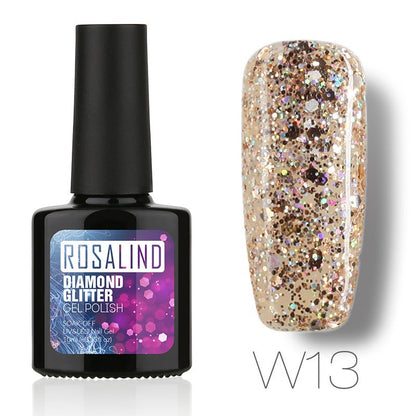Nail Diamond nail gel in a clear cosmetic jar, showing the product texture and label.