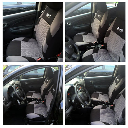 General Motors seat cover in a durable black design for vehicle seats