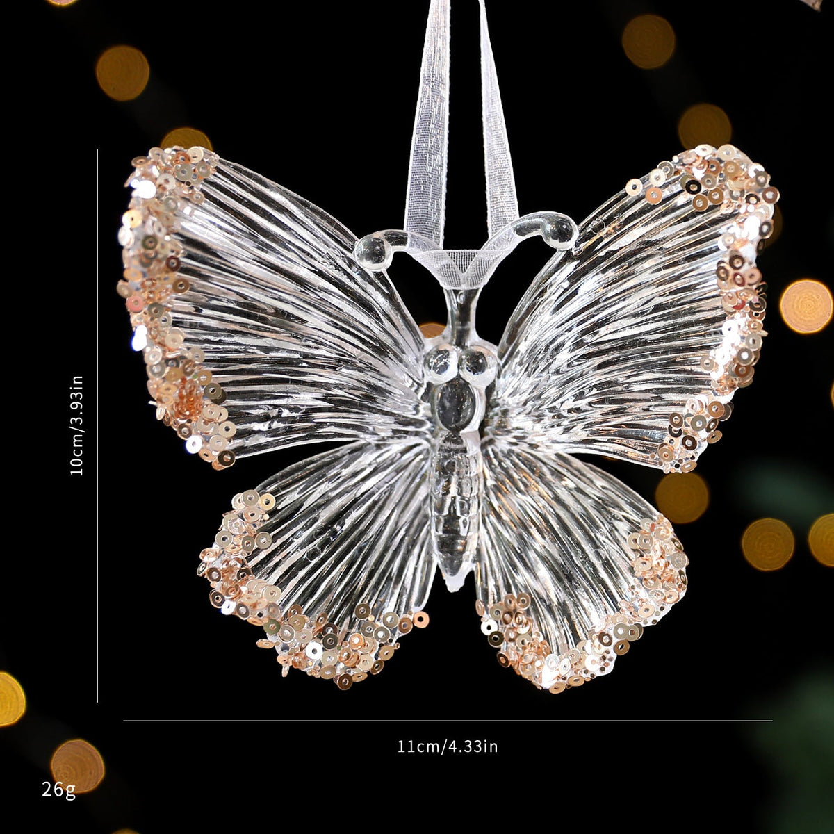 Christmas decorations sequined acrylic pendant with sparkling festive design