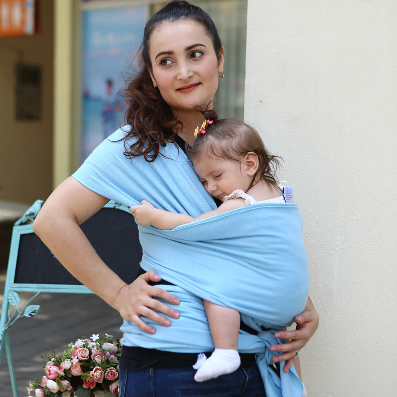Solid color baby sling carrier for comfortable hands-free carrying