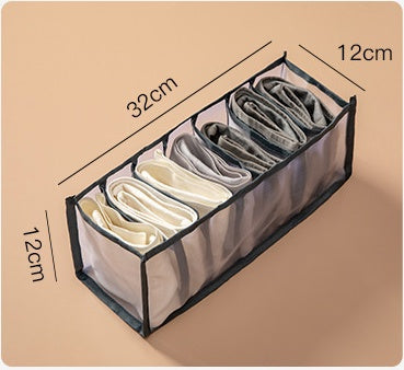 Underwear storage box made of non-woven fabric, compact organizer with divided compartments