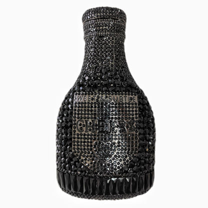 Champagne bottle rhinestone evening clutch women's bag with sparkling crystal embellishments