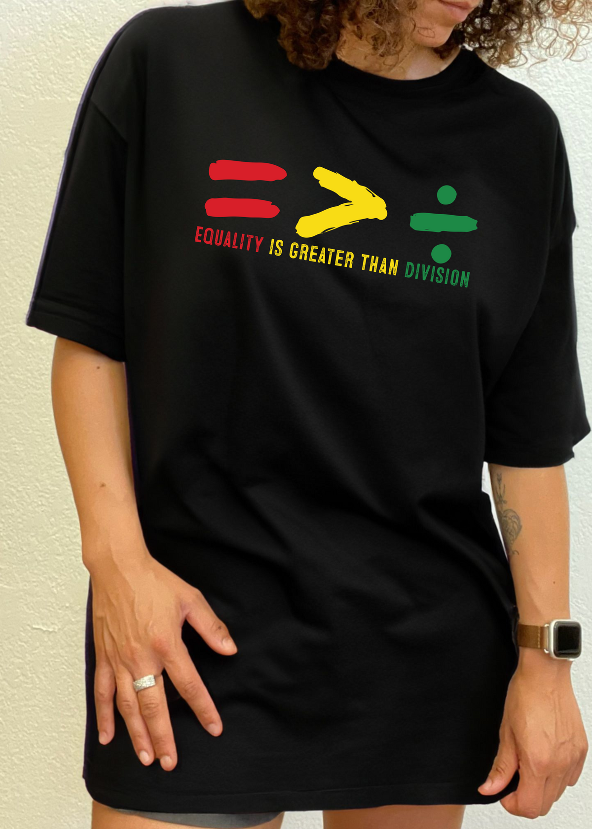Unisex Black History Month graphic T-shirt by Spun Bamboo, black bamboo and cotton fabric with printed design for men.