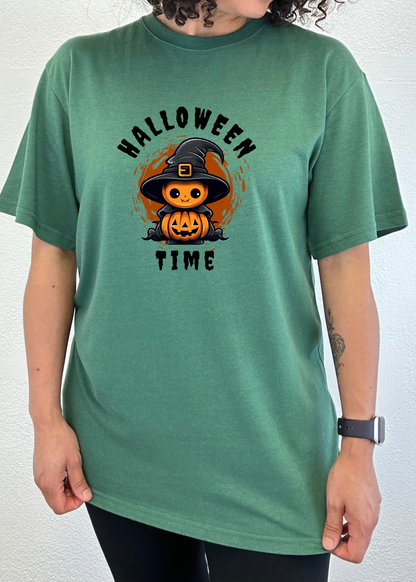 Spun Bamboo men's short sleeve graphic T-shirt made of bamboo viscose and organic cotton with Halloween-themed print.