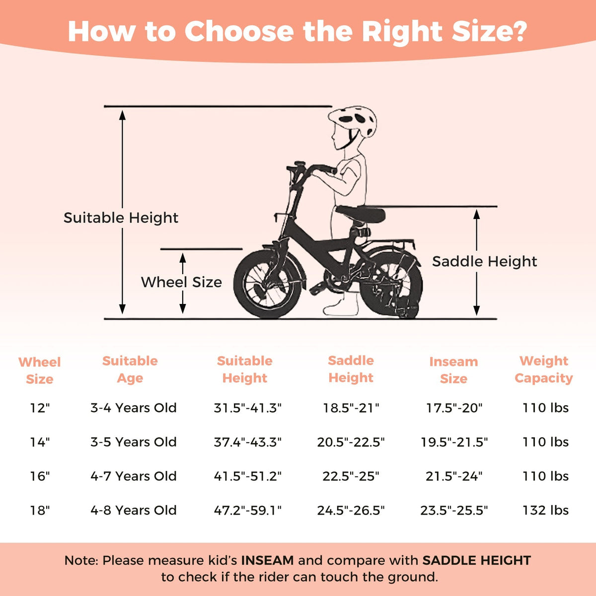 Pink kids bike with 12-18 inch wheels, stars and moon design, featuring training wheels, suitable for young children.