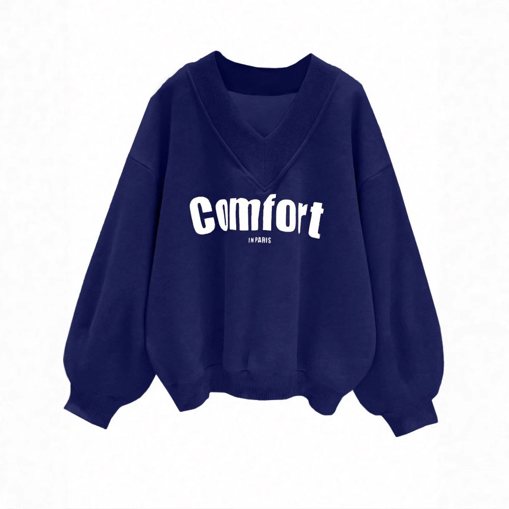 Gray hoodie for spring and autumn, casual pullover sweatshirt with long sleeves