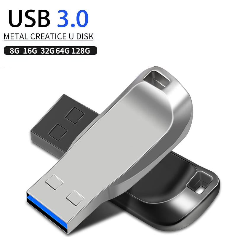 Silver Black Metal U Disk for Convenient File Storage
