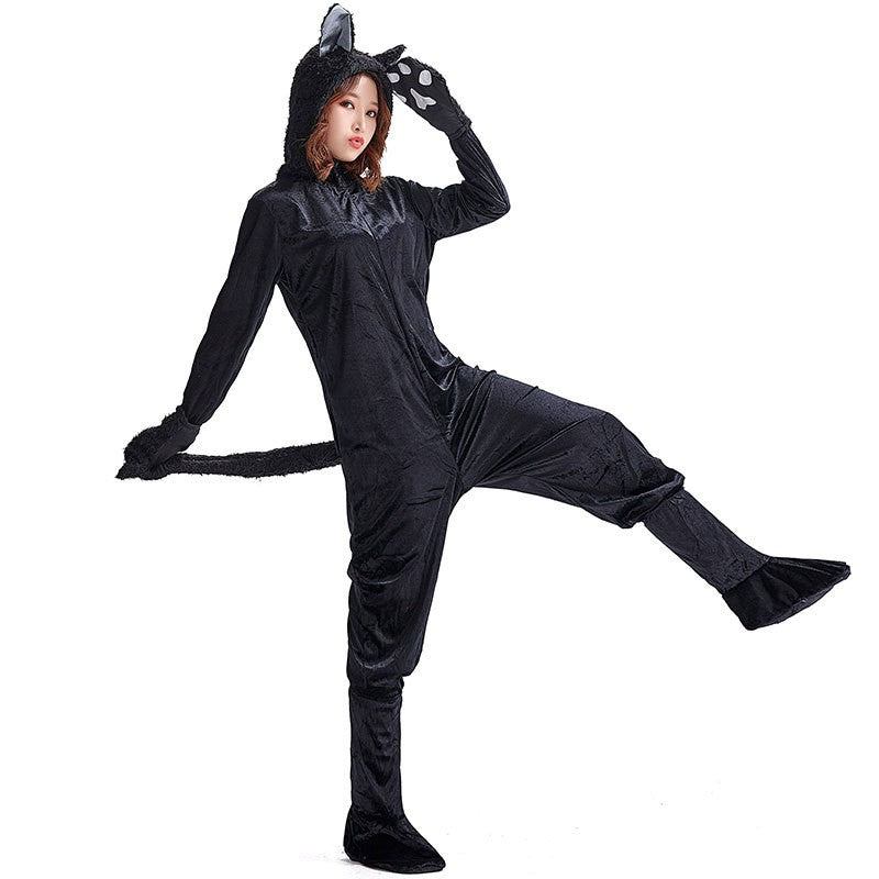 Halloween stage costume displayed on a garment hanger, featuring a theatrical design for stage performances