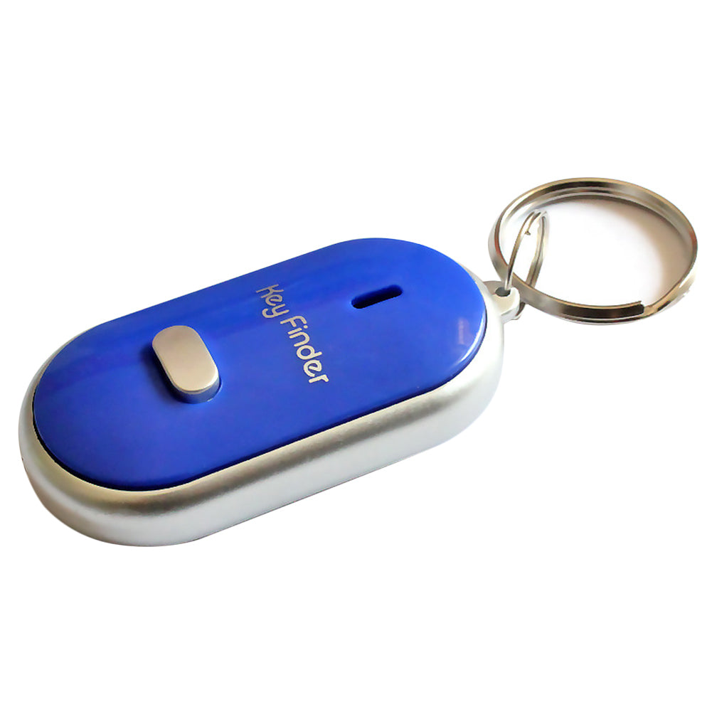LED whistle control induction key ring, elderly key finder and anti-lost device with multifunction keychain design