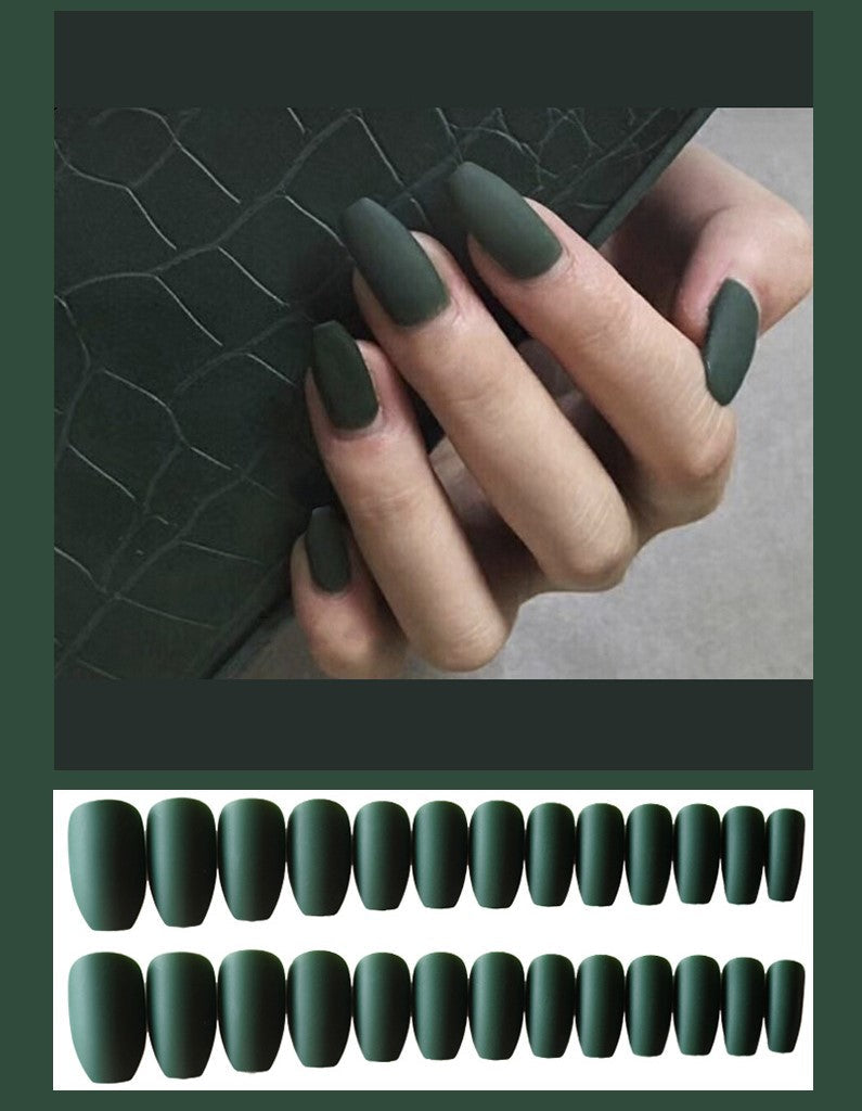 Frosted ballet fake nails in a delicate ballet-inspired design by My Store