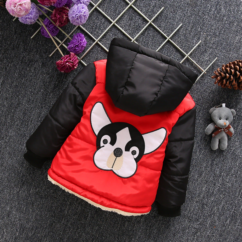 Children's winter coat by My Store, featuring a warm hood and long sleeves