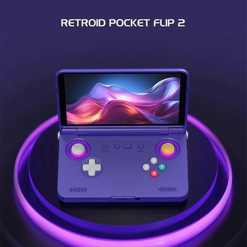Retroid Pocket Flip2 SD865 Android handheld game console with 5.5-inch OLED flip screen