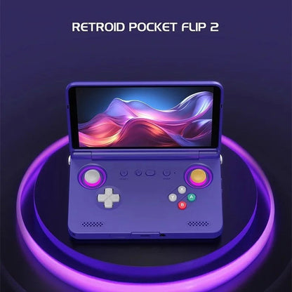 Retroid Pocket Flip2 SD865 Android handheld game console with 5.5-inch OLED flip screen