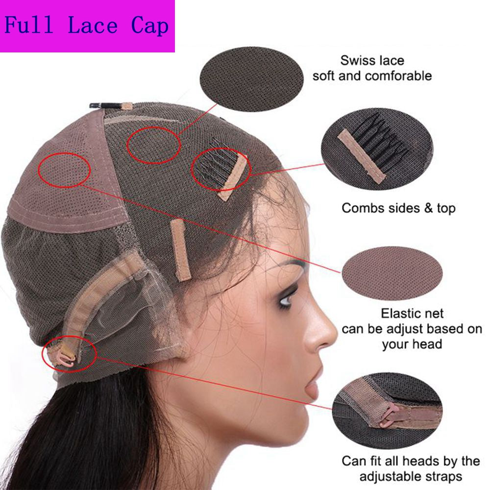 Lace golden wig with long golden hair and a natural-looking lace front wig cap