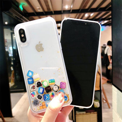 Glittering mobile phone case with sparkling finish and slim protective design