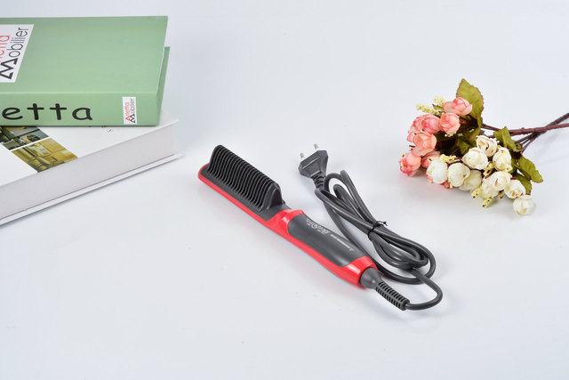 Straight hair comb with fine teeth and sleek design for smoothing and styling hair