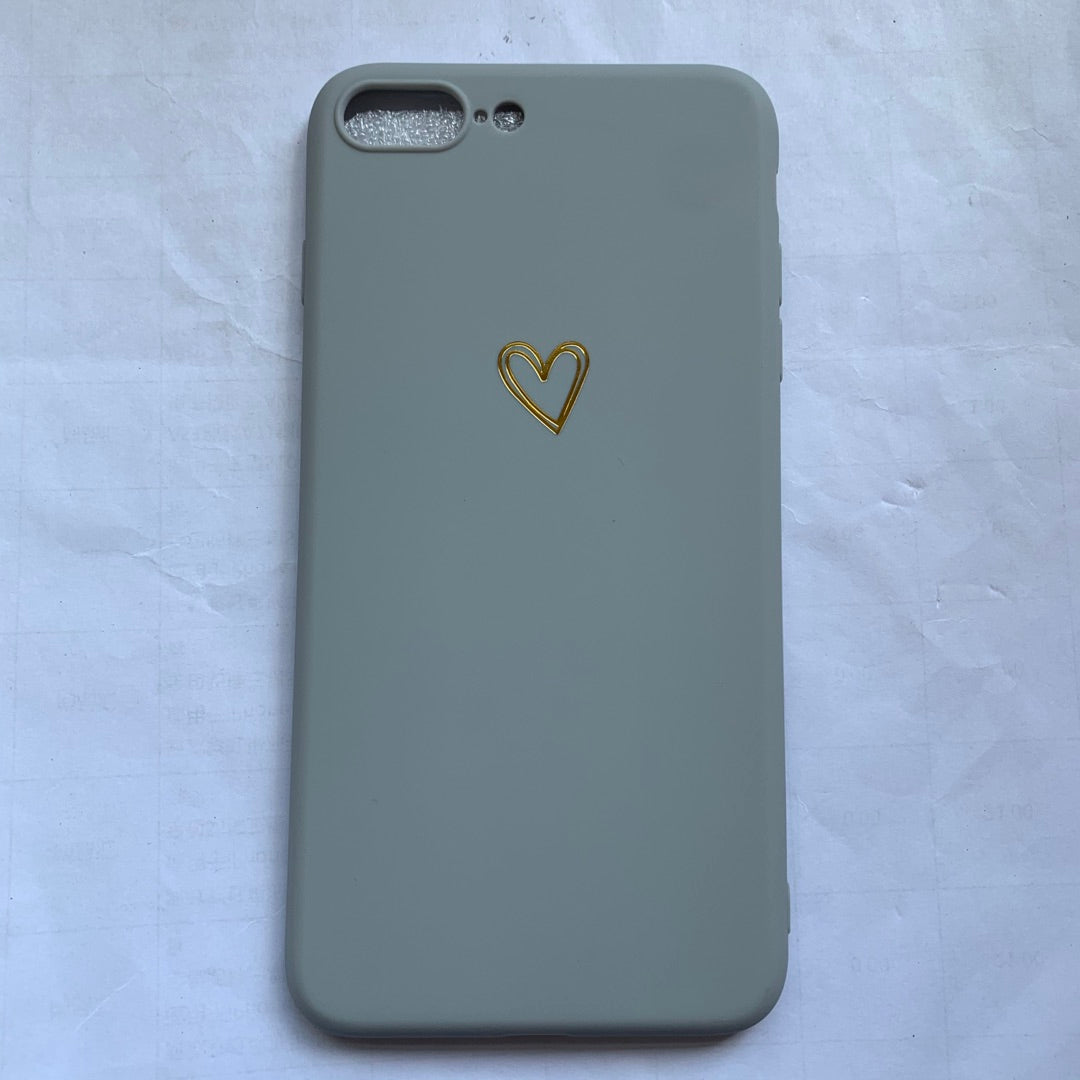 Simple small love iPhone case compatible with Apple, featuring a minimalist heart design
