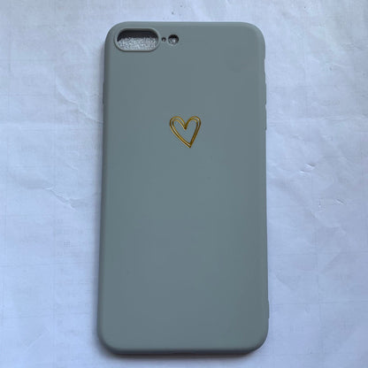 Simple small love iPhone case compatible with Apple, featuring a minimalist heart design