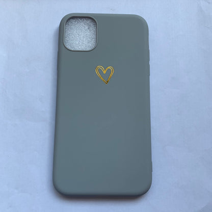 Simple small love iPhone case compatible with Apple, featuring a minimalist heart design