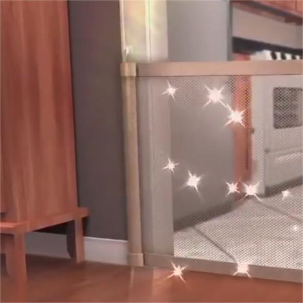 Portable folding pet isolation barrier anti-fence by My Store, shown as a freestanding pet fence