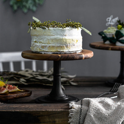 Solid wood tray dessert cake stand for displaying cakes and desserts
