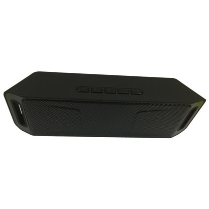 Smart electronic card Bluetooth audio speaker, compact black design with control buttons and card slot