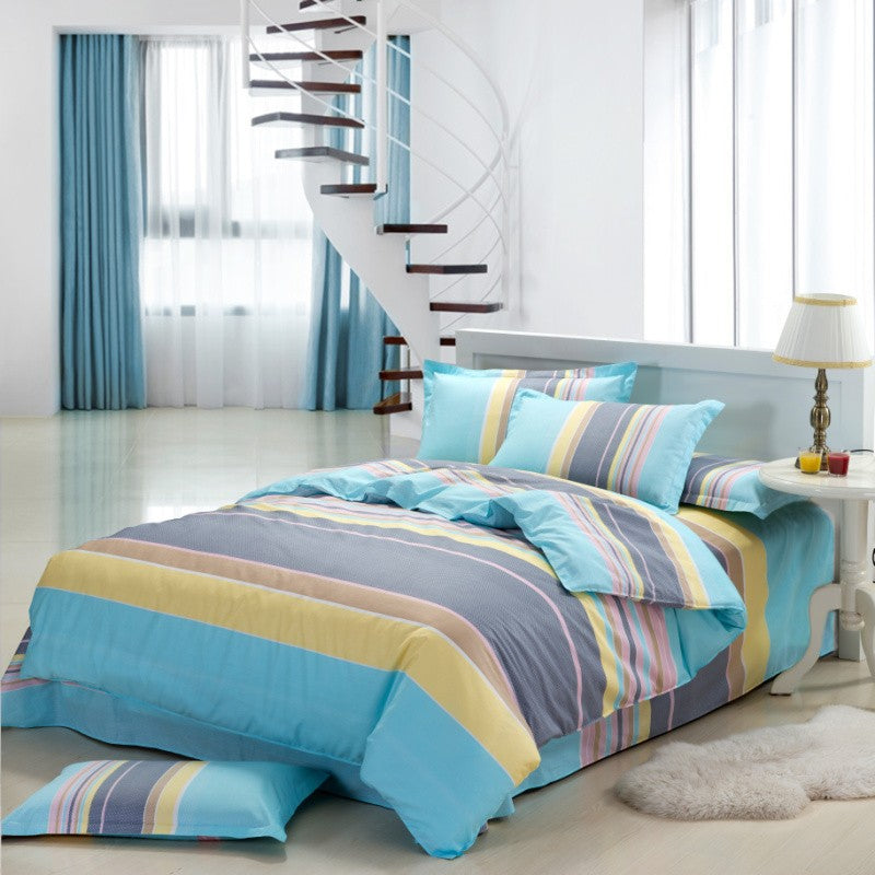 Four-piece cotton bedding set by My Store in a soft home textile design