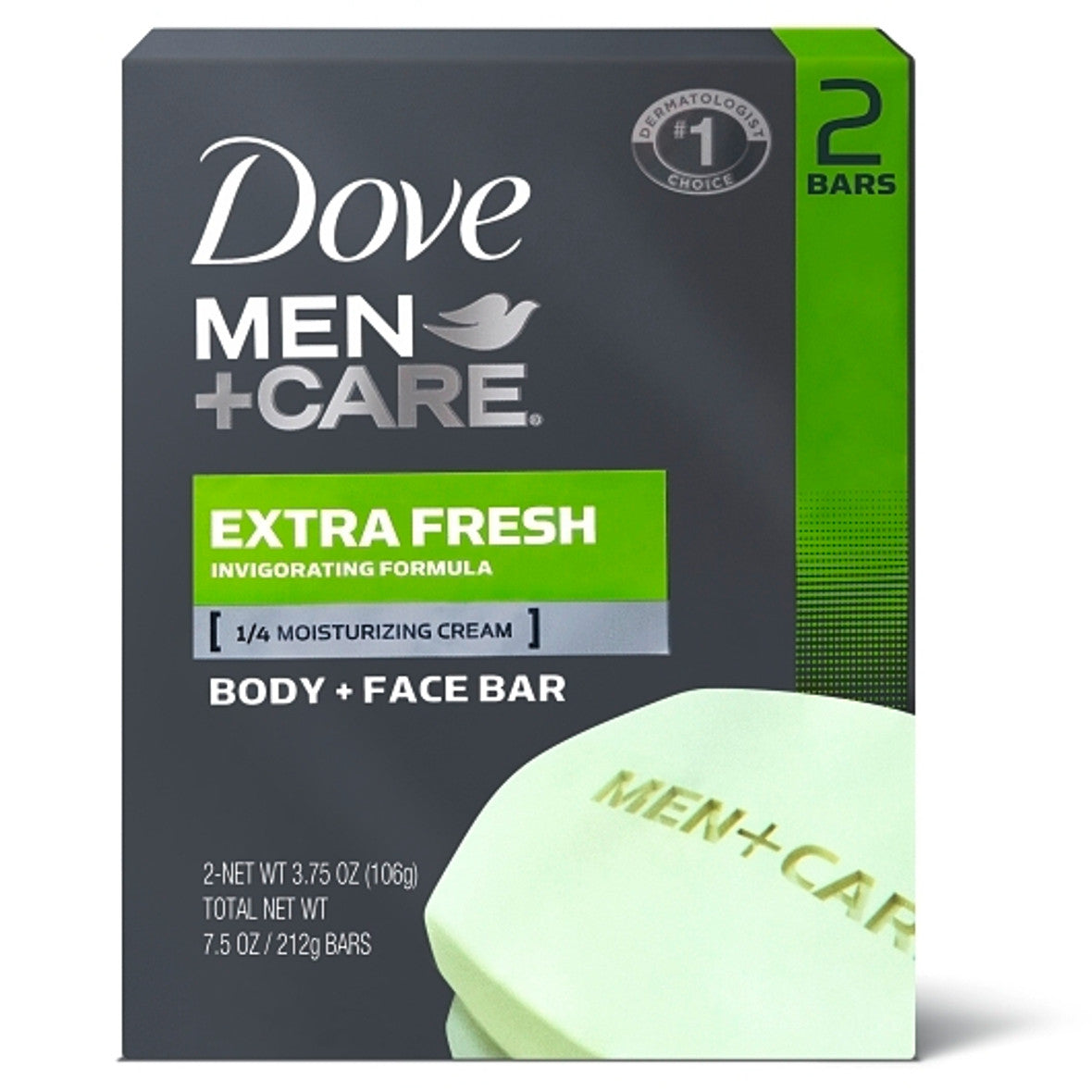 Dove Men+Care Body and Face Bar - Extra Fresh - 4.25 oz (2 Count)