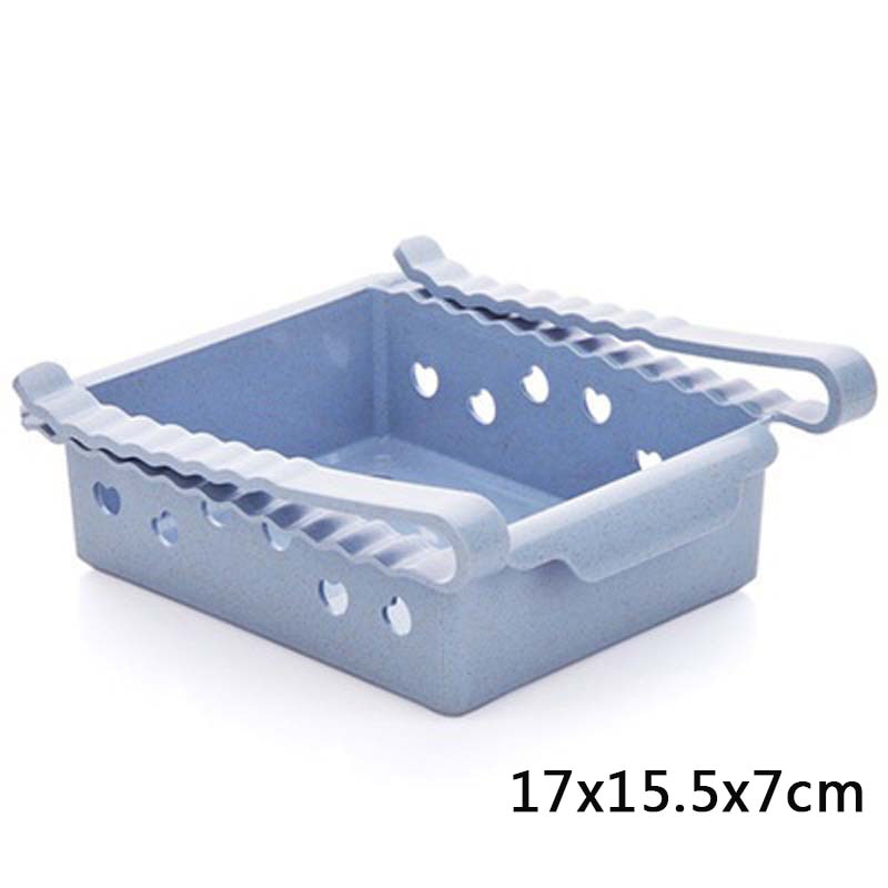 Hanging plastic refrigerator clapboard storage rack for organizing kitchen supplies