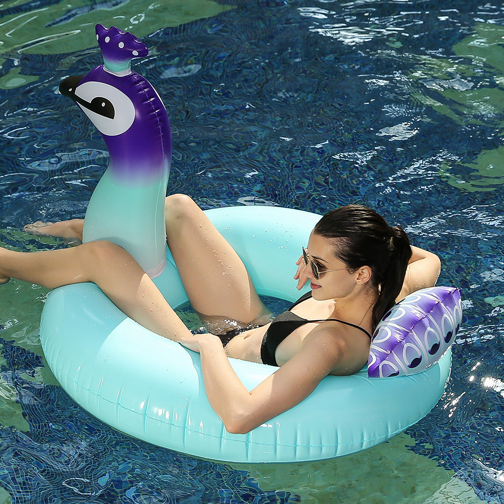 Inflatable swimming ring by My Store, shown in a bright, colorful circular design