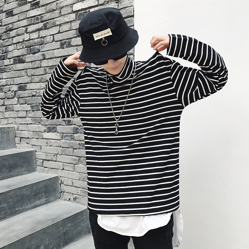 Autumn winter turtleneck bottoming shirt in soft long-sleeve fabric, front view