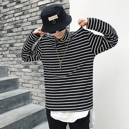 Autumn winter turtleneck bottoming shirt in soft long-sleeve fabric, front view