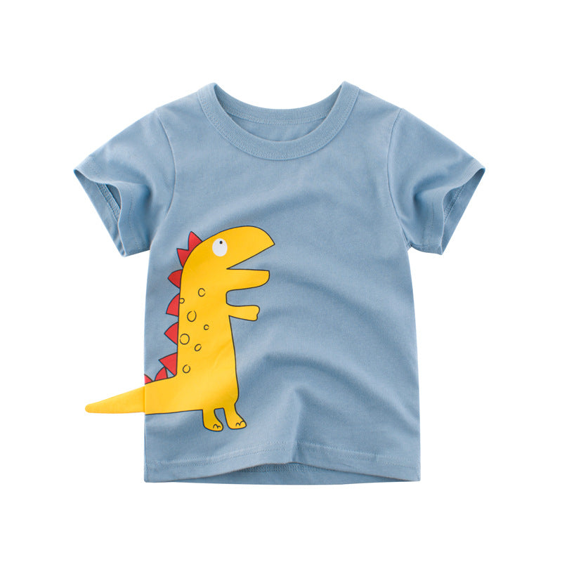 Dinosaur kids T-shirt featuring a playful dinosaur design on a soft fabric shirt