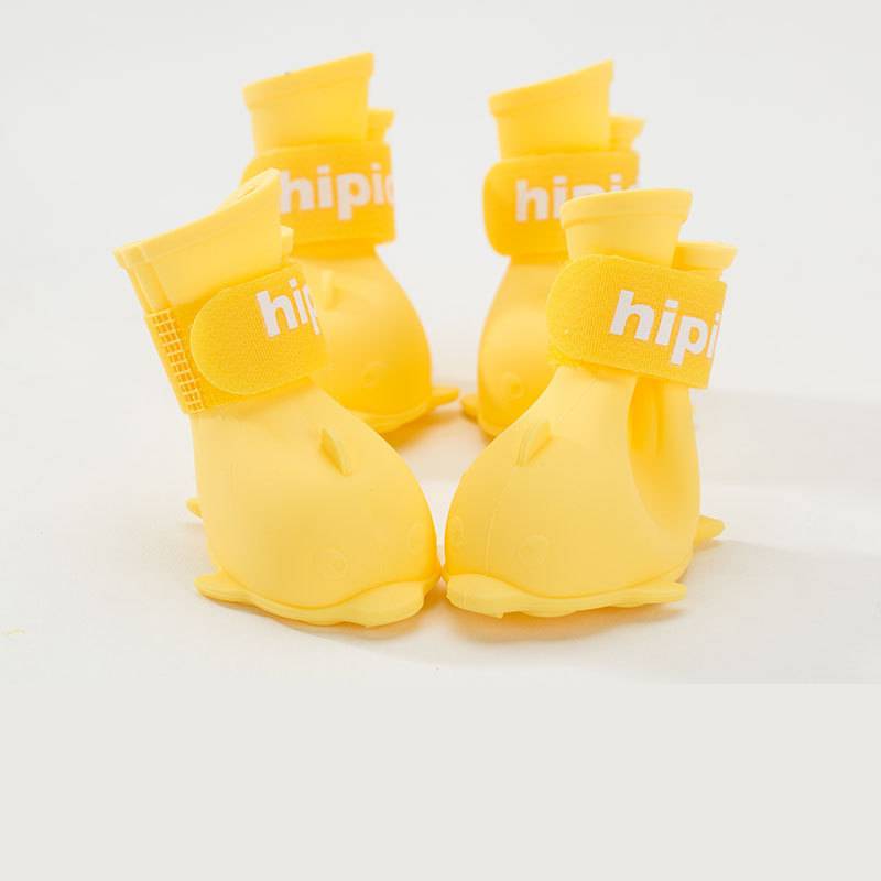 Cartoon pet waterproof rain boots with playful design for dogs and cats