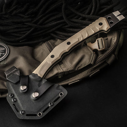 Mercenary Tactics military camping axe with rugged tactical design and wooden handle