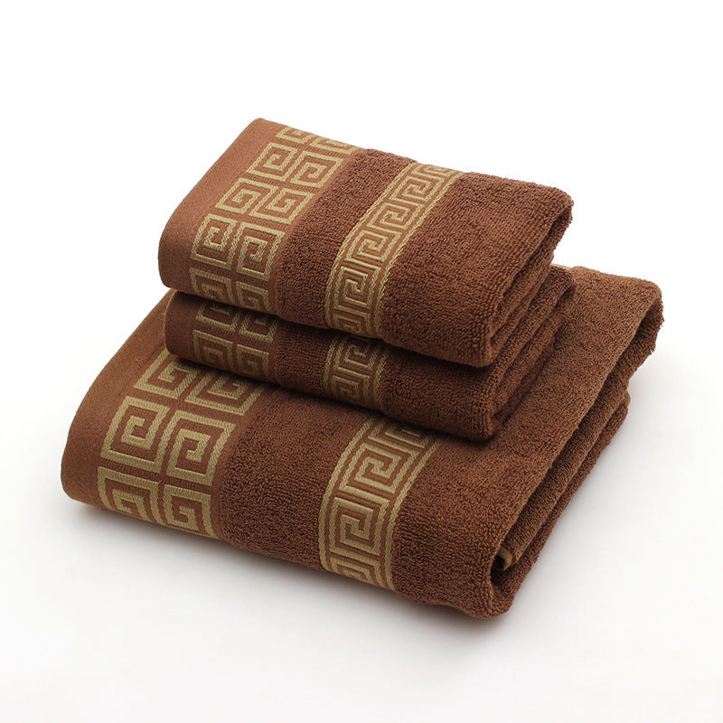 Three-piece towels gift box set by My Store, featuring neatly folded soft towels in a presentation box