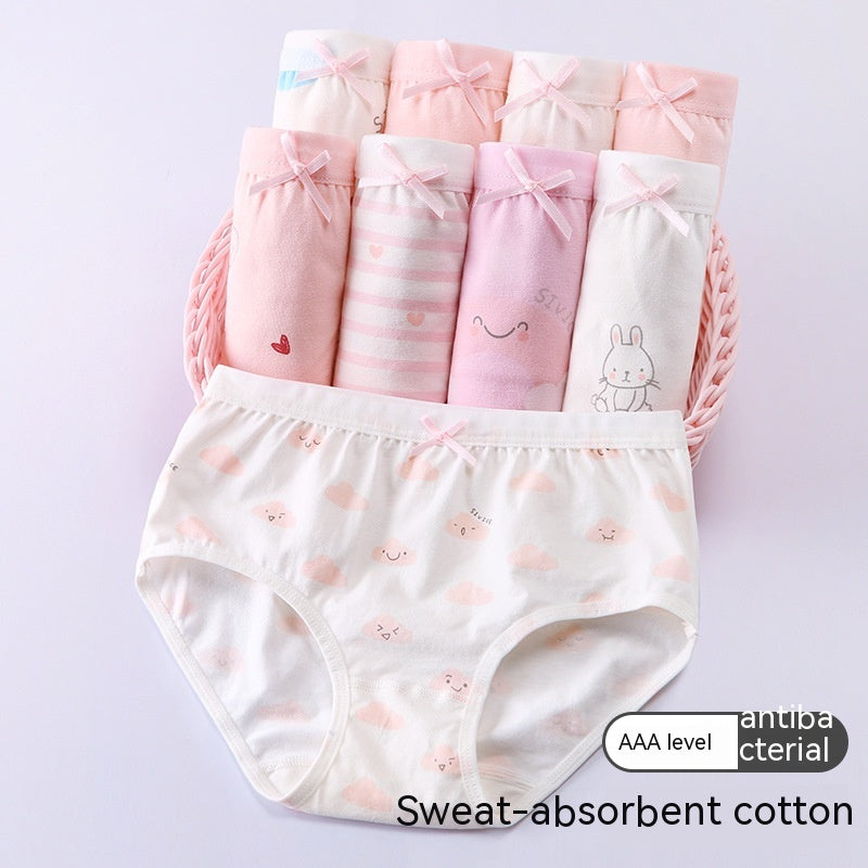 Women's triangle cotton boxer underwear in pink, front view