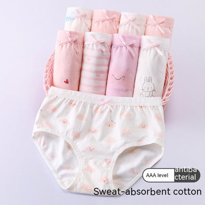 Women's triangle cotton boxer underwear in pink, front view
