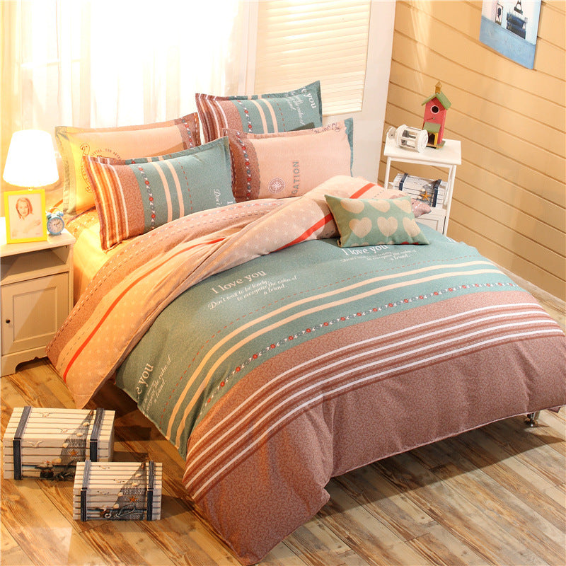 Cashmere cotton bedding set with soft woven texture in neutral tones