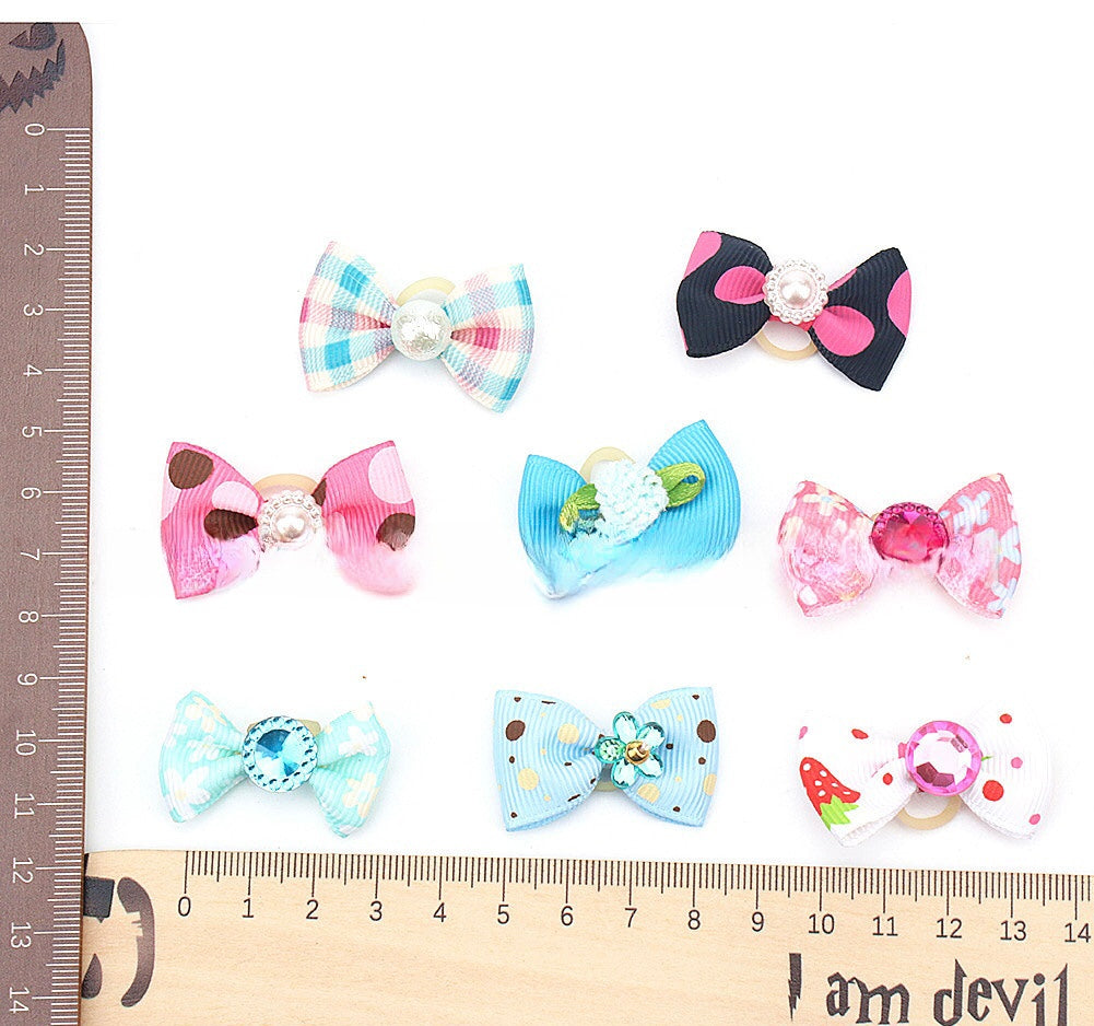 Pet bow ornament accessories for pets, decorative bow detail shown close-up