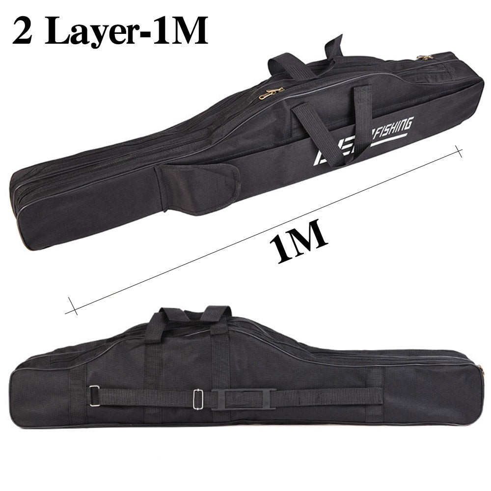 Foldable pot belly fishing rod bag by My Store, shown in a compact design
