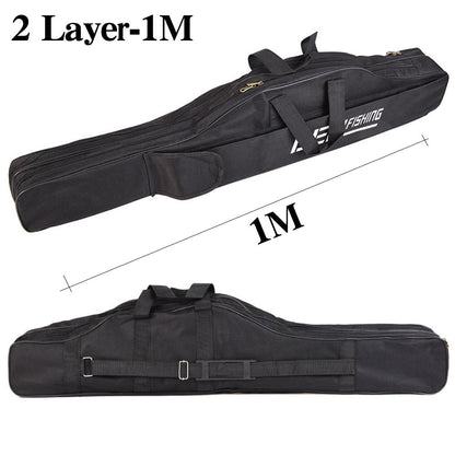 Foldable pot belly fishing rod bag by My Store, shown in a compact design