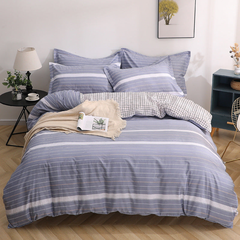 Four-piece cotton bedding set by My Store in neutral home textile design