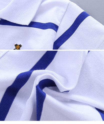College style boys polo short sleeve T-shirt in a classic collared design by My Store